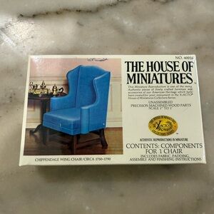 The House of Miniatures Chippendale Wing Chair Circa 1750-1790 Sealed 40016